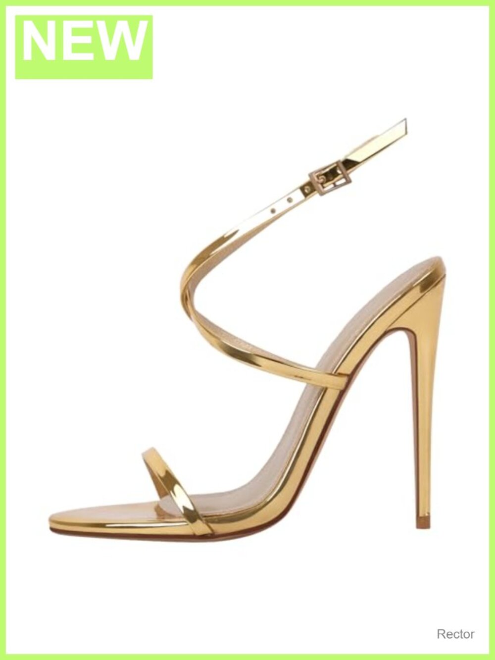 Women's Stiletto Heels Ankle Strap Open Toe Party Shoes Faux Leather Lace Up